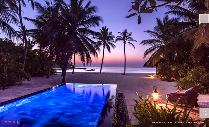 房型内部设施图片参考，如无边泳池与电视及音响， 泳池海滩别墅-Beach Villa with Pool maldievs(唯一岛|唯逸岛|OO岛 One Only Reethi Rah) 